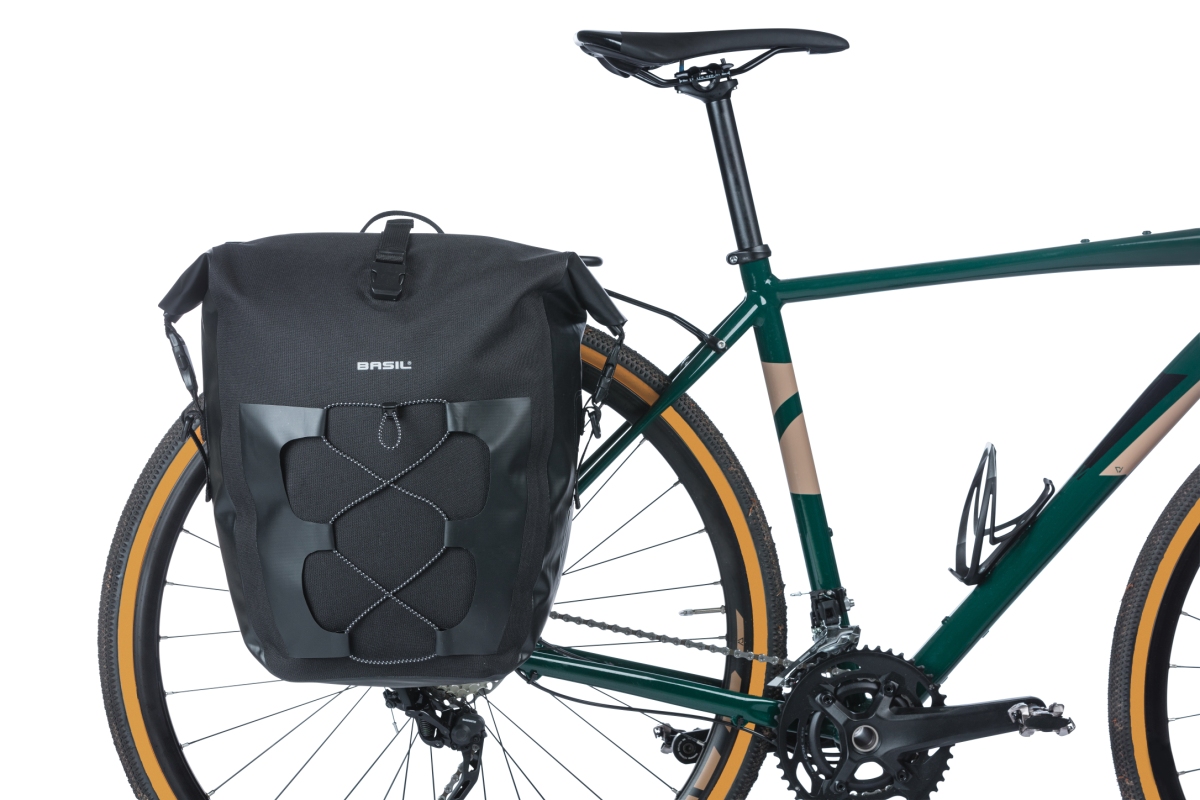 Taske BASIL NAVIGATOR WATERPROOF Sort Single Pannier  32x15x37cm 25-31L